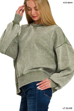 Echo Acid Wash Pullover Crewneck