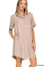 Sunlit Raw Hem Dress