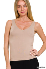 Essential Premium Double Layer V-neck Tank