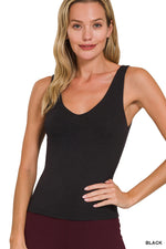 Essential Premium Double Layer V-neck Tank