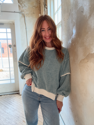Coffee Run Club Contrast Sweatshirt