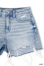Sunny Side Distressed Denim Short