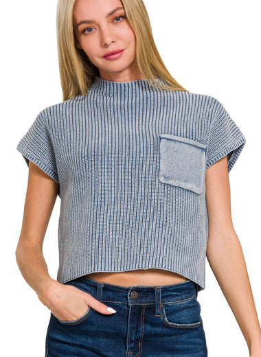 Unstoppable CROPPED Ribbed Knit Sweater