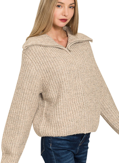 Chalet Zip Knit Sweater