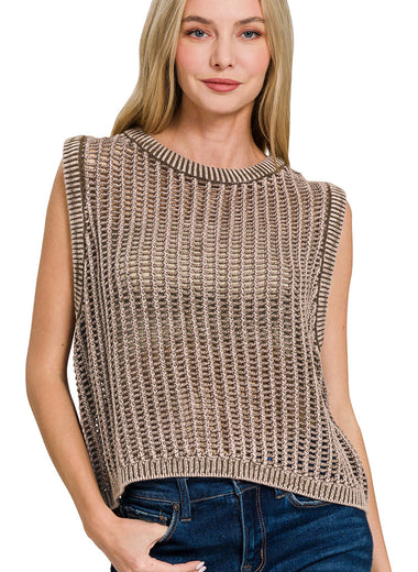 Wild Heart Fishnet Washed Vest