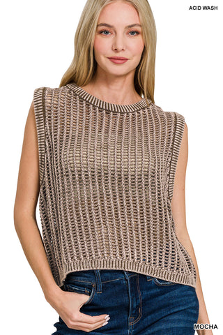 Wild Heart Fishnet Washed Vest