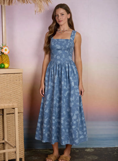 Taylor Garden Denim Dress