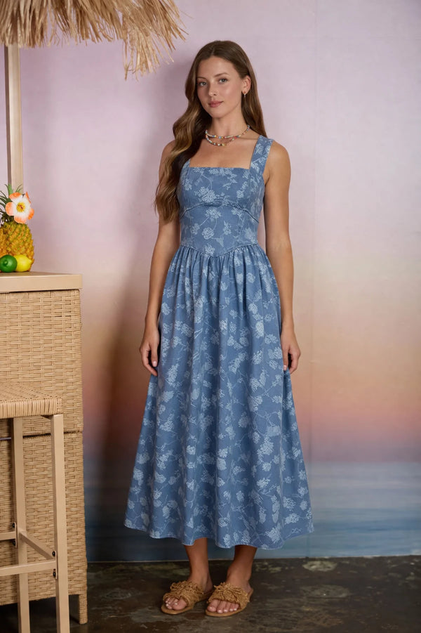 Taylor Garden Denim Dress