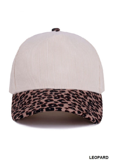 Cheetah Corduroy Cap