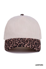 Cheetah Corduroy Cap