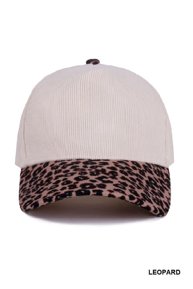 Cheetah Corduroy Cap