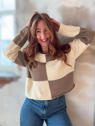 Harlequin Haze Checkered Sweater
