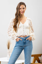 Laurel Lace Botton Top