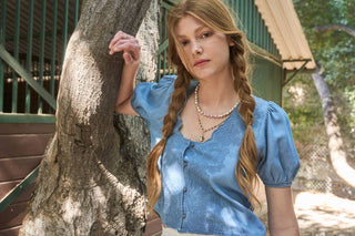 Bluebell Embroidered Top