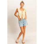 Daydream Believer Gingham Tie Front Top