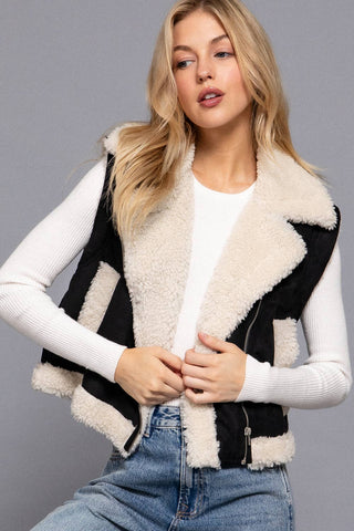 Olein Faux Suede  Vest