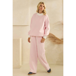 Daydream Mock Neck Striped Crewneck