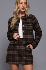 Vienna Brushed Plaid Skirt