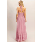 Moonpetal Halter Maxi Dress