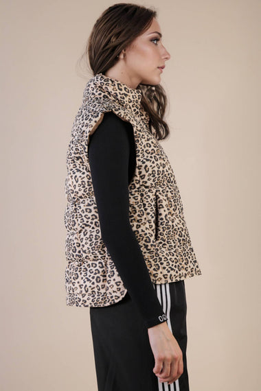 Sierra Leopard Puffer Padded Vest