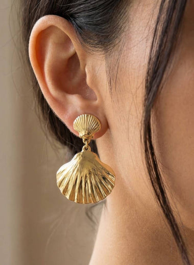 Sealife Seashell Drop Earrings
