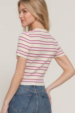 Selena Multi Stripe Sweater Shirt