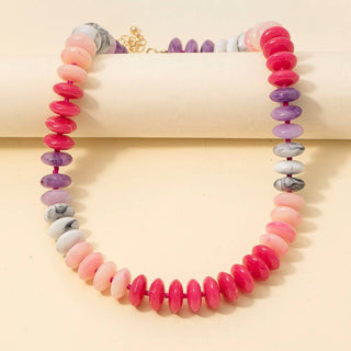 Swirl Power Resin Disc Necklace