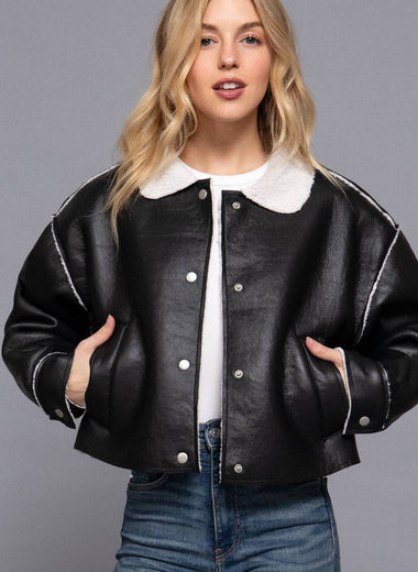 Novelle Faux Leather Jacket