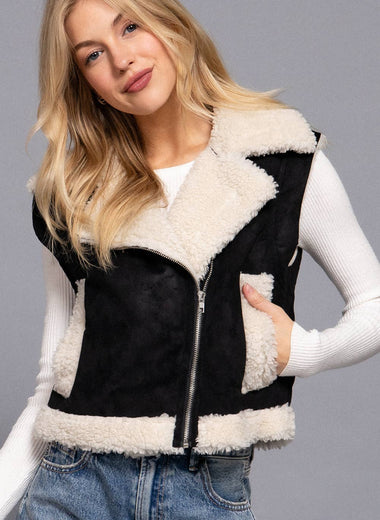 Olein Faux Suede  Vest