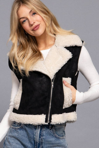 Olein Faux Suede  Vest