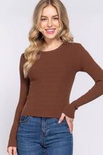 Hartley Long Sleeve  Rib Sweater