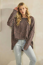 City Cheetah Rib Top
