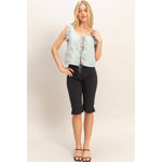Daydream Believer Gingham Tie Front Top
