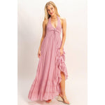Moonpetal Halter Maxi Dress