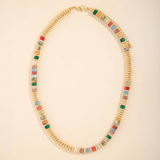 Good Energy Stone & Heishi Bead Necklace