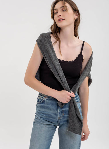 Adelle II  Scalloped Edge Knit Tank