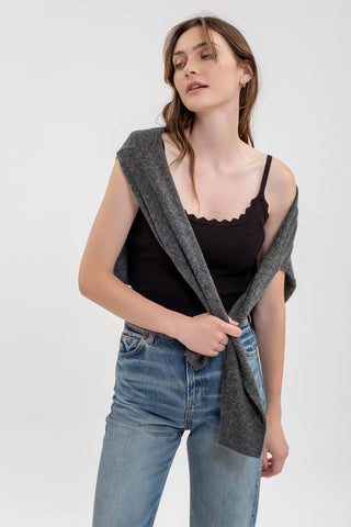 Adelle II  Scalloped Edge Knit Tank