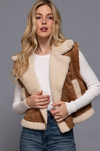 Olein Faux Suede  Vest