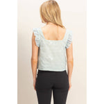 Daydream Believer Gingham Tie Front Top