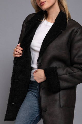 Brixton Coat Faux Leather Coat