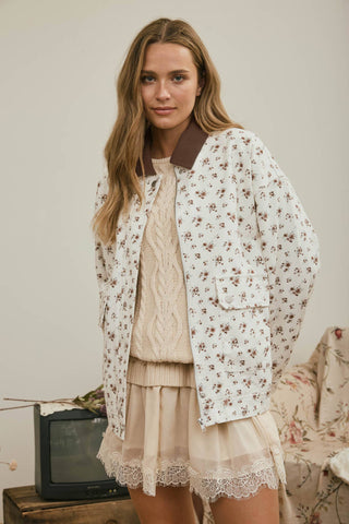 Pressed Flowers Corduroy Jacket
