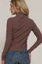 Renée Side Detail Brushed Rib Top