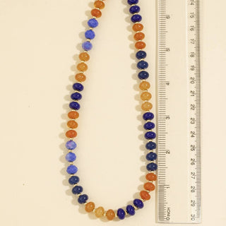 Round Stone Beaded Statement Necklace