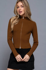 Poet Two-Way Open Zipper Sweater