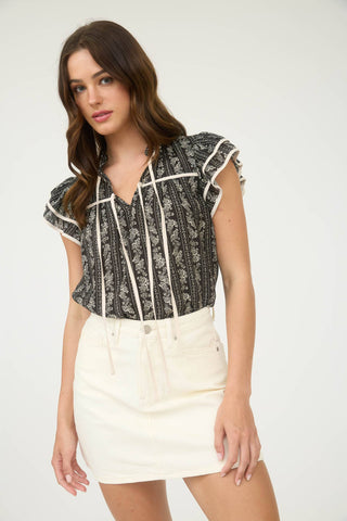 Marigold Drift Tie Top