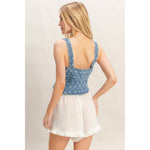 Wildheart Denim Bustier Top