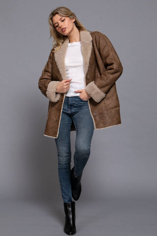 Brixton Coat Faux Leather Coat