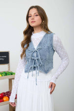 Clover Belle Denim Vest