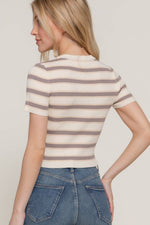 Selena Multi Stripe Sweater Shirt