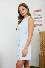 Willow Embroidered Denim Mini Dress